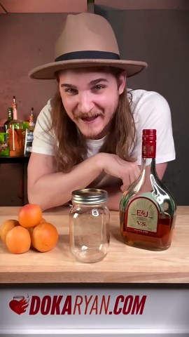 Leaving apricots in brandy for one week