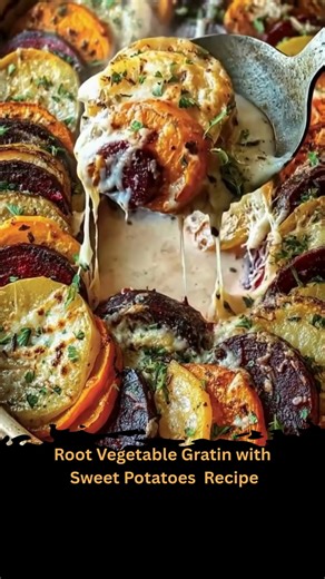 Root Vegetable Gratin with Sweet Potatoes