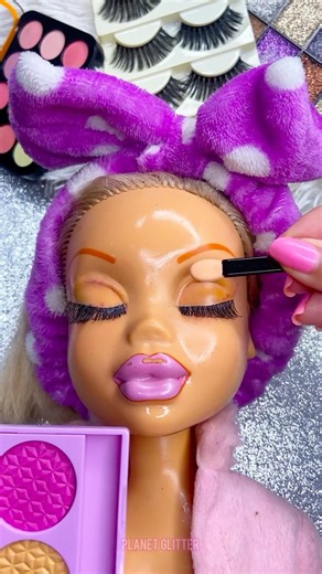 ASMR Planet glitter Satisfying with Unboxing & Review Mannequin Pink Makeup Set Sounds Video