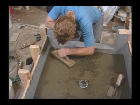 How to Build a Shower Pan: Waterproofing the Sloped Shower Pan - How to Tile a Floor