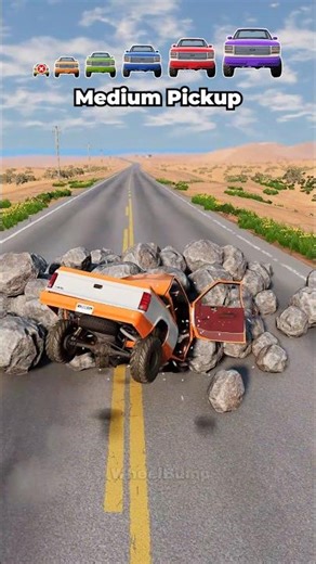 100 Rock Pile Challenge #shorts | BeamNG.drive