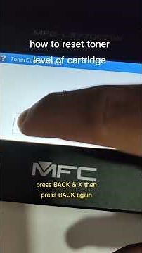 reset toner level of cartridge L3770cdw