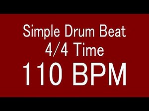 110 BPM 4/4 TIME SIMPLE STRAIGHT DRUM BEAT FOR TRAINING MUSICAL INSTRUMENT / 楽器練習用ドラム
