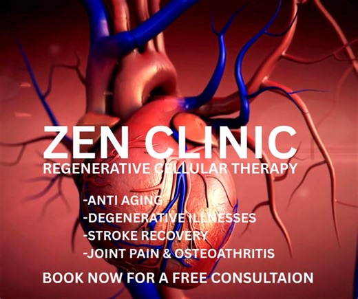 Celebrate 10 Years of Renewal with Zen Clinic! 🌿 Free Consultation Book Now and get 15% Discount on your Therapy This November, join us in celebrating 10 years of health, healing, and rejuvenation, at Zen Clinic, with special anniversary packages** and FREE consultations all month long! ✨ Discover the Power of MSC Stem Cell Therapy MSC (Mesenchymal Stem Cell) Therapy works by stimulating your body’s natural repair systems , helping cells communicate, reduce inflammation, and regenerate healthy 
