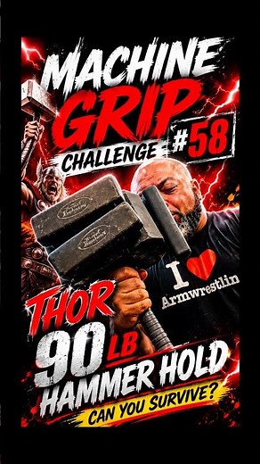 🔥 THOR’S 90 LB HAMMER⚠️ 99% FAIL THIS GRIP TEST. #gripstrength #thorhammer