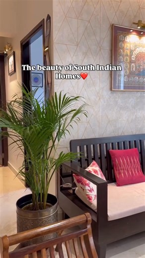 The little details are what make a South Indian home what it is❤️🫶 [ Home Interiors, Interior Design, South India, India, Indian Home, Antique Home, Home Inspiration, Modular Furniture ] | HomeLane