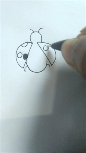 easy way to draw leadybug 🐞 |#drawing