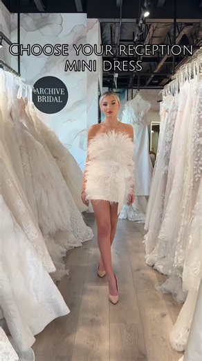 Because one look is never enough for your party moment. ✨ Mini reception dresses are having a main-character moment—and we fully support an outfit change. 💍🤍 #weddingdress #sandiegobride #sandiegowedding #weddinggowns #weddinggown #bridaldress #bridalshop #weddinggowndesigner #bridalgowns #receptiondress #minidress #weddingminidress | Archive Bridal