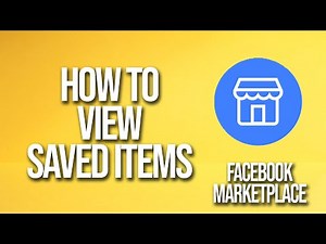 How To View Saved items Facebook Marketplace Tutorial