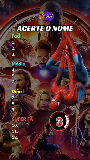 Desafio Marvel: Adivinhe todos esses personagens #quiz #marvel