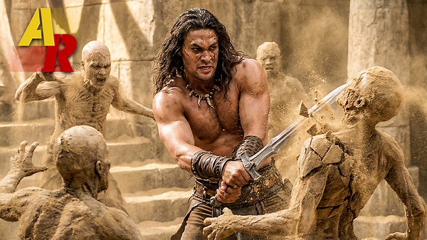Jason Momoa battles sand monsters in Conan the Barbarian