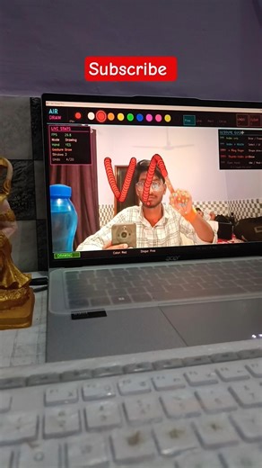 bina hand touch kiye air draw 😮‍💨 #projectideas #project #python #handtracking #song
