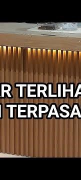 Walaupun Budget minimalis,Meja bar terlihat manis setelah terpasang Wallpanel WPC