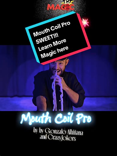 TnTMagic.com 💥PRESENTS💥 The Trick Of The Day 🔥Mouth Coil Pro🔥 by Gonzalo Albiñana and CrazyJokers Mouth Coil Pro is the perfected version of the classic Mouth Coil, created by Gonzalo Albinana for performers seeking an impossible, clean, fully controllable and genuinely practical production in any situation. Gonzalo has developed a simple yet highly functional accessory that transforms the classic Mouth Coil production into something truly magical and full of possibilities. It begins and end