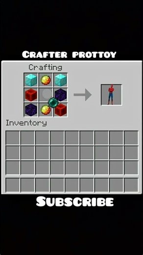 CRAFTING SPIDER-MAN IN MAINCRAFT #minecraft #crafting #spiderman #vairal