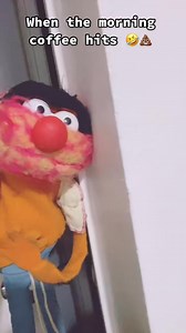 When the morning coffee hits 🤣 | Animal The Puppet_