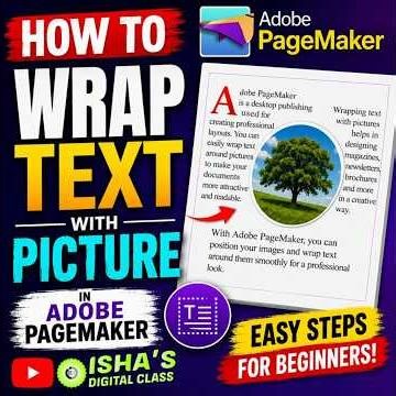 📌How to wrap text with picture in adobe pagemaker #adobe #pagemaker