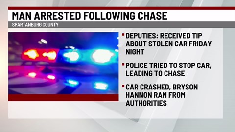 Suspect arrested in connection to Spartanburg Co. chase