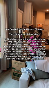 10/10 recommend creating a family creed | Kim Singletary