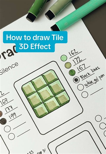 How to Draw a Tile 3D Effect: Easy Tutorial for Beginners