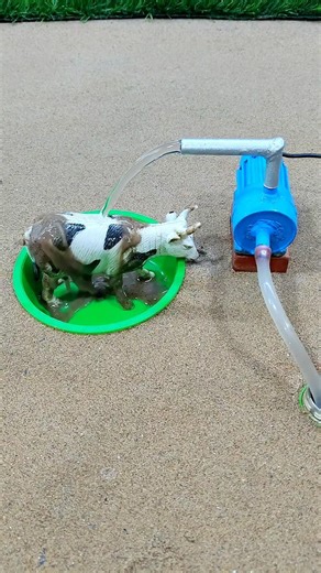 mini tractor science project 🚜 mini water pump making cow video #project #minitractor # 764