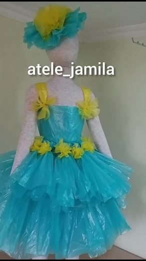 Красота из пакетов Dress out of plastic Cara membuat #caramembuat #платьеизпакетов #plasticdress #пакеттенкөйлек #sewingtricks #швейныйлайфхак #sewinghack #швейныесекреты #швейныеидеи