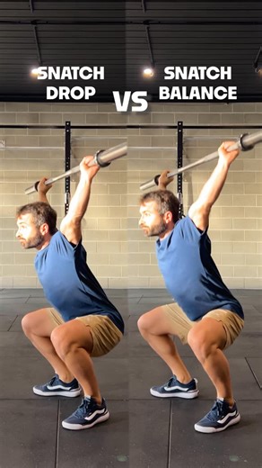 Coach Nelsinho | Weightlifting and Gymnastics on Instagram: "🏋🏻‍♂️Snatch Drop VS Snatch Balance Today’s video is a simple comparison between a snatch drop and a snatch balance. These accessory movements can improve your snatch technique, and I want to highlight their differences today. In a SNATCH DROP, you start on your tiptoes with the barbell at the back of your shoulders, then drop directly into the bottom of an overhead squat. This movement is great drill for warm ups and also refining yo