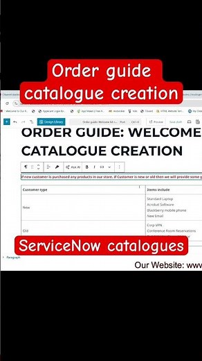 Welcome kit catalogue creation with order guide