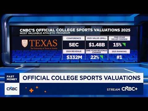 CNBC ranks the 75 most valuable college athletic programs