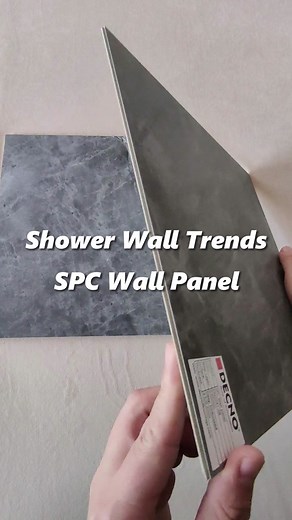 What to use for wall renovation? You might as well try SPC wall panels, which are easy to install, completely waterproof, and a new trend in wall decoration! #SPCwallpanel #wall #wallpanel #showerwall #homedecor #interordesign
