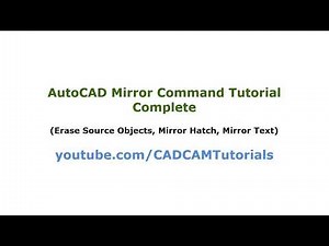 AutoCAD Mirror Command Tutorial Complete | Mirror Text Reverse; Upside Down; Mirror Hatch; Mirrtext Video Lecture | A complete Guide to AutoCAD (English) - Design Softwares