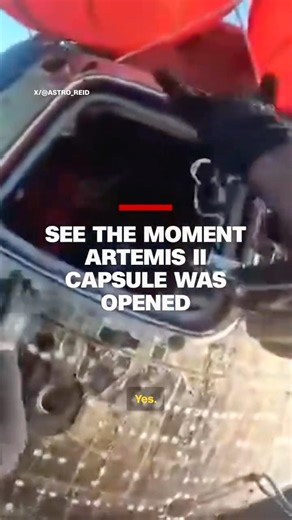 'Welcome home'New video shows recovery team reaching Artemis II crew after splashdown#shorts