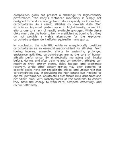 Carbohydrates in Exercise & Sports Science Worksheet Classwork Homework