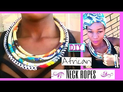 How-to DIY African rope Necklace/bangles. EASY NO-SEW