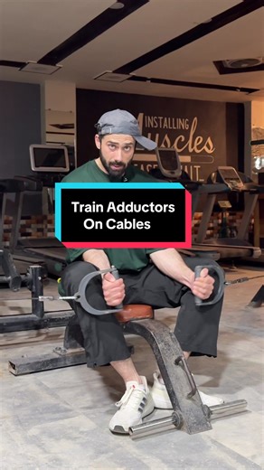Setup for training your adductors on cables if your gym doesn’t have an adductor machine Obviously this won’t be as effective as an adductor machine but do what you can