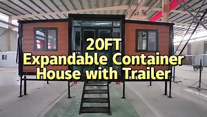 Energy-efficient Prefab Homes 20ft Mobile Foldable Container Trailer House on Wheels for Scenic Retreat or Glamping Pod