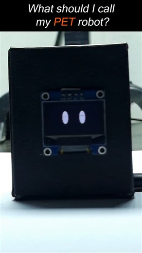 Udit Maurya | “What should I call my PET ROBOT? 🤖💬 Built from scratch — it’s expressive, reactive, and a bit too cute for a circuit board 😅 #petrobot... | Instagram