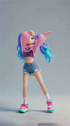 Viral Dance Trend - Cool 3D Girl Dance | K-Pop Style Animation