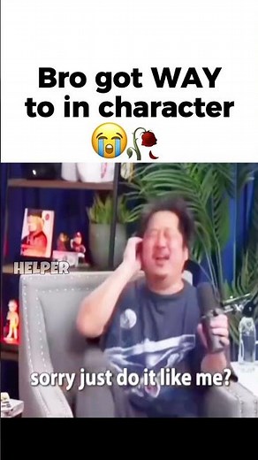 Bro got WAY into character😭🙏