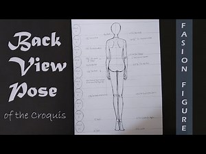 How to Draw Back View Pose of the Croquis | Back View of Fashion Figure/Croquis