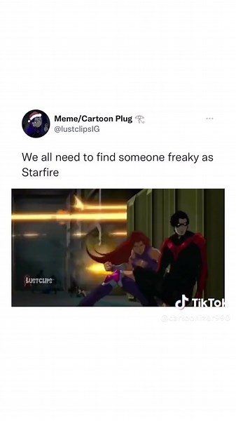 Teen Titans Starfire and Robin Photo TikTok Edit