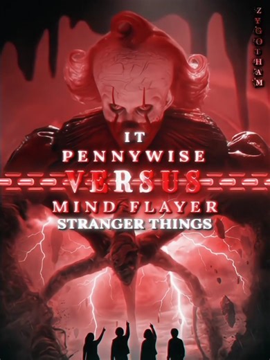 Pennywise vs Mind Flayer #edit #pennywise #mindflayer #it #strangerthings #horror #battle #wis