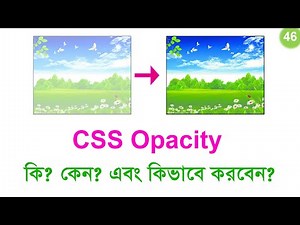 #46 CSS Opacity | How to Control Element Transparency | CSS Bangla Tutorial