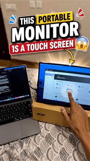 This portable display is Touchscreen 🤯 Converts any laptop to a touchscreen device
