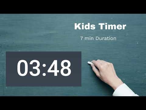 7 Minute Timer for Kids | Quiet Classroom Timer with Bell #timer #kidstimer #classroomtimers #kids