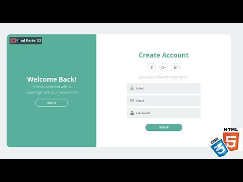Tela de Login e Cadastro Interativa - HTML5 & CSS3 - [PARTE 4]