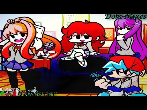 Friday Night Funkin' Doki Mixes (DDLC FNF Mod) It's Monika VS BF in Takeover