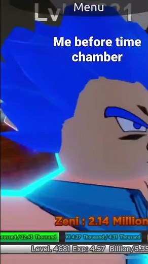 Me before and after 1 day of htc in Roblox dragon ball evolution