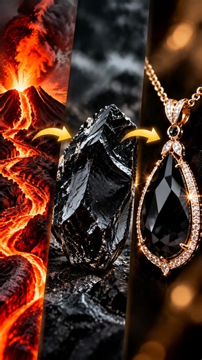 From Volcano Lava To Luxury Obsidian — The Black Glass Born From Fire 🌋🖤