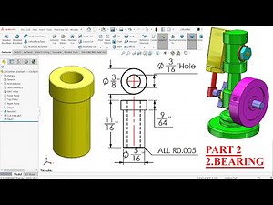 Wobbler Steam Engine in SolidWorks Part 2.BEARING